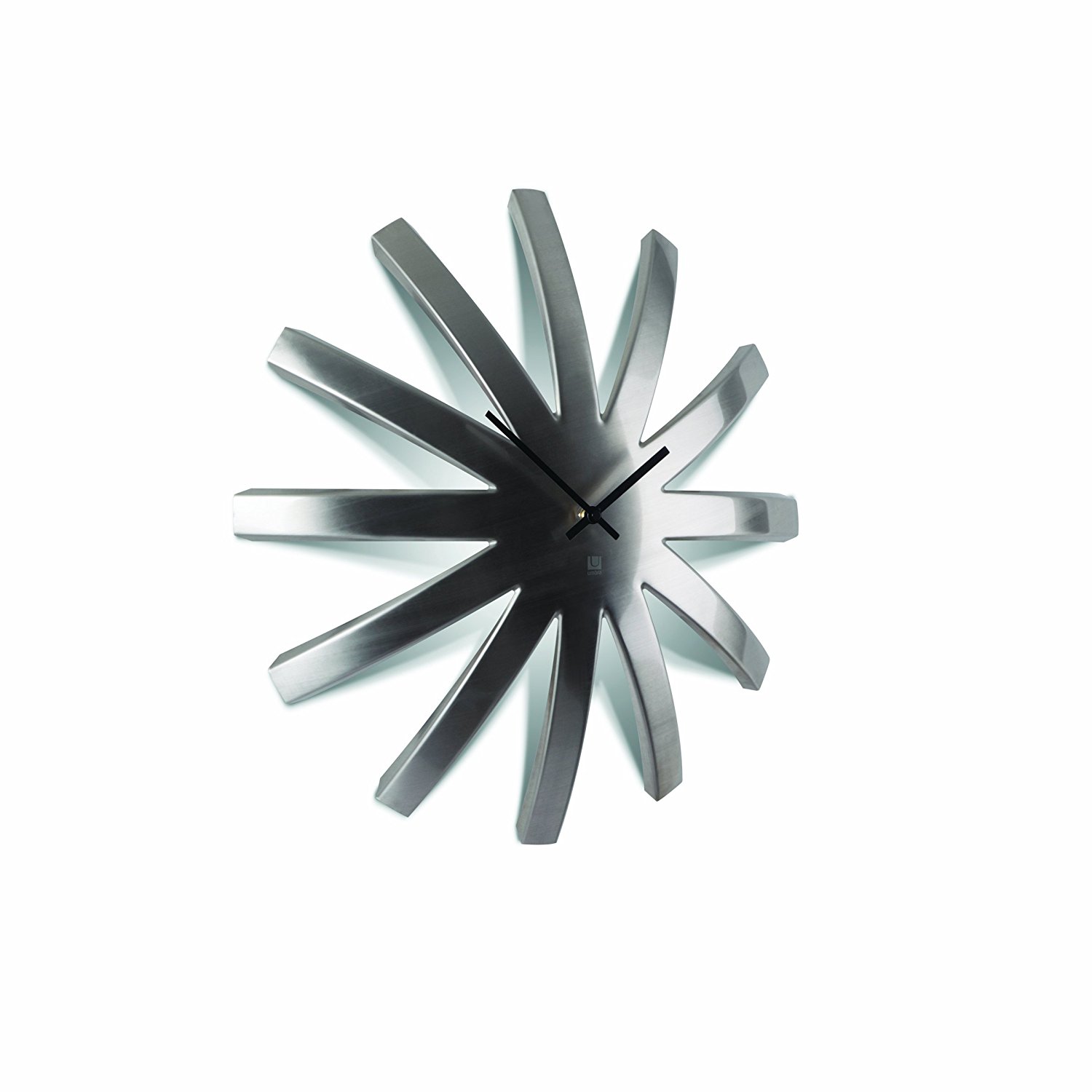 Umbra Настенные часы 45,7x9,5x45,7 см металлик Burst Metal Clock | https://grandposuda.com.ua