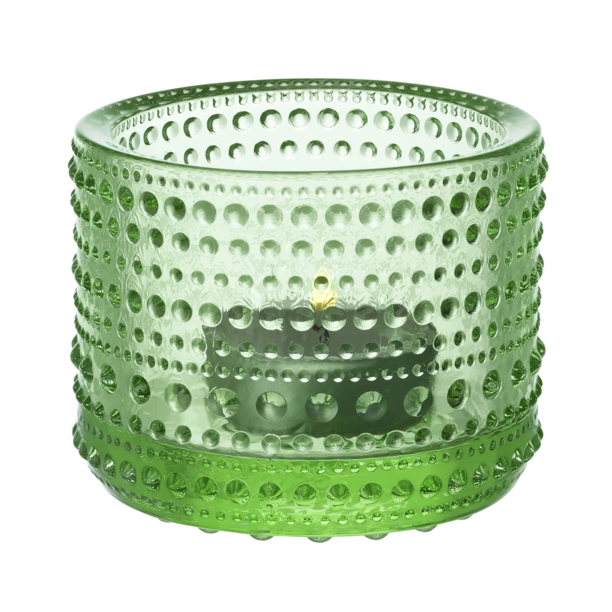 Iittala Подсвечник 6,4х7,7 см зеленый Kastehelmi | https://grandposuda.com.ua