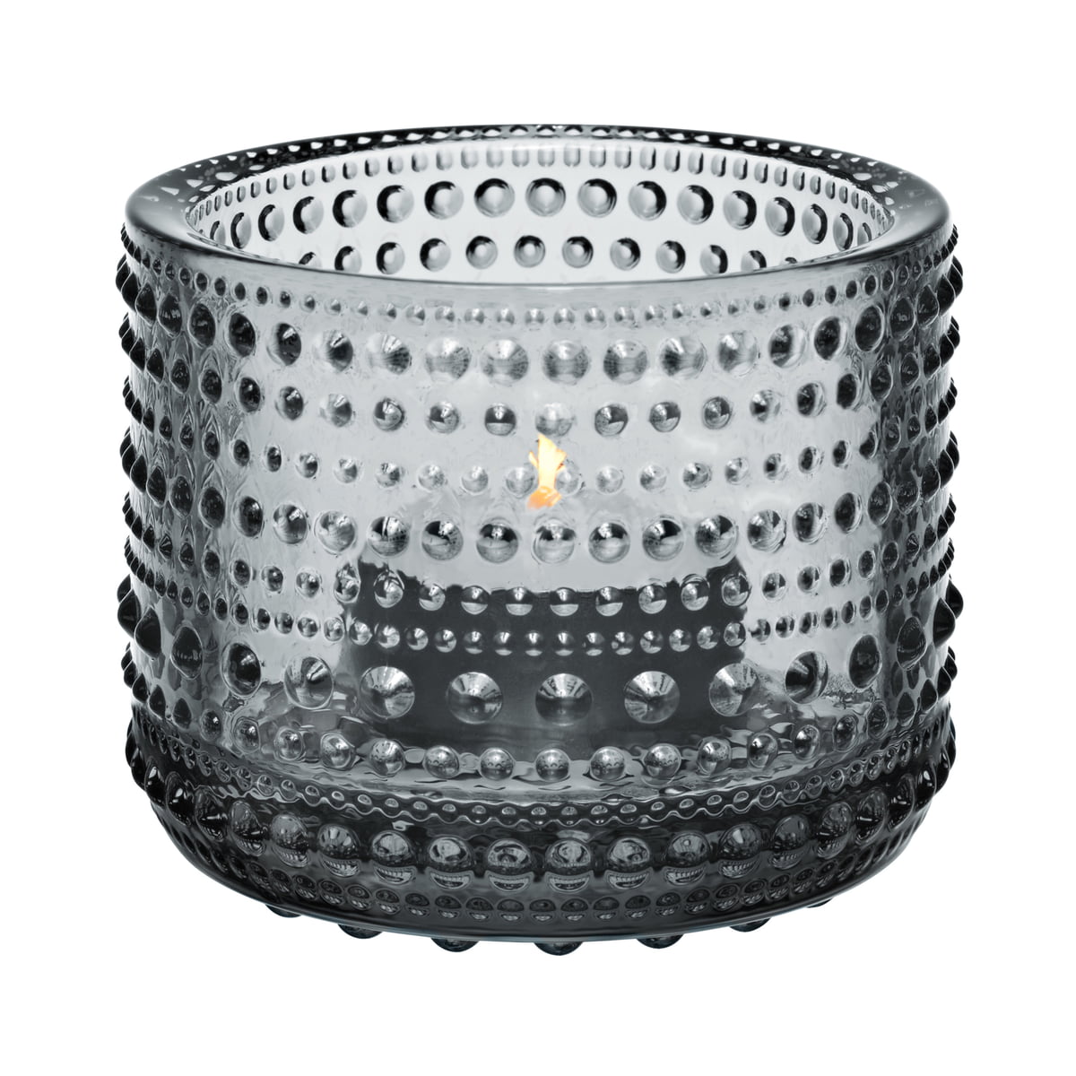 Iittala Подсвечник 6,4х7,7 см серый Kastehelmi | https://grandposuda.com.ua