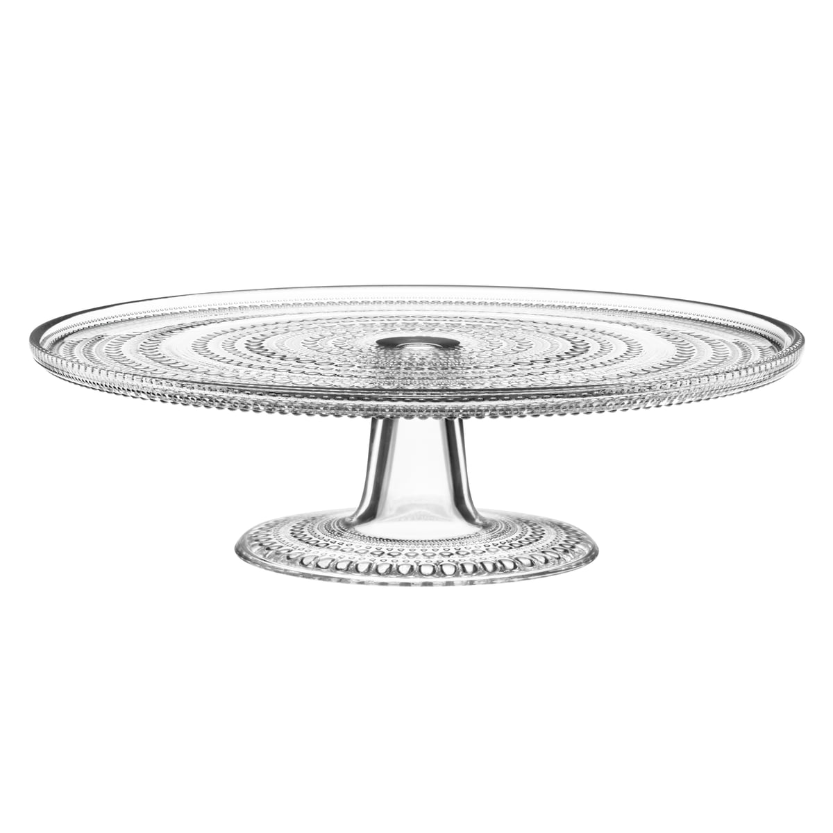 Iittala Тарелка для торта Ø 31,5 см прозрачная Kastehelmi | https://grandposuda.com.ua