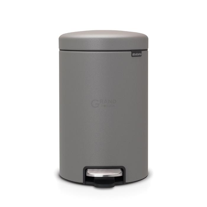 Brabantia Сміттєвий бак з педаллю 12 л мінерально-сірий NewIcon | https://grandposuda.com.ua
