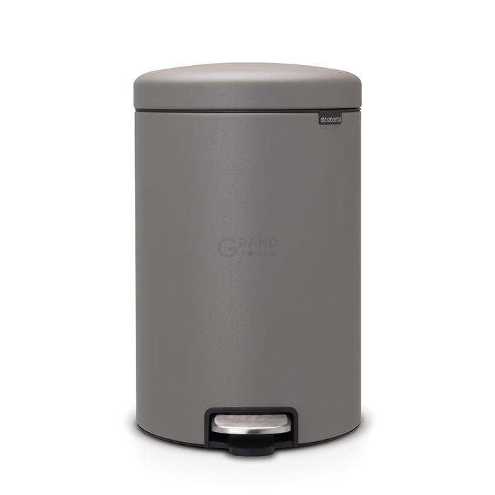 Brabantia Сміттєвий бак з педаллю 20 л мінерально-сірий NewIcon | https://grandposuda.com.ua