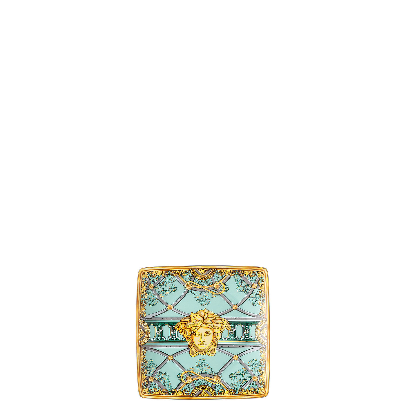 Versace Блюдце 12 см, квадратное Scala Palazzo Verde | https://grandposuda.com.ua