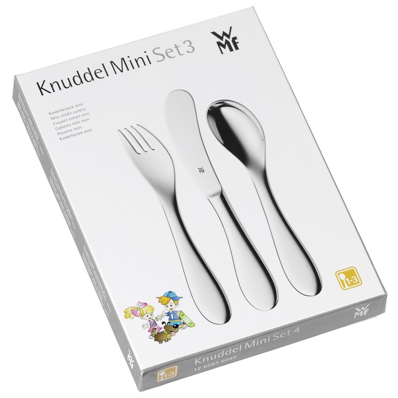 WMF Набор детских столовых приборов mini 3 предмета Knuddel Kinderartikel | https://grandposuda.com.ua