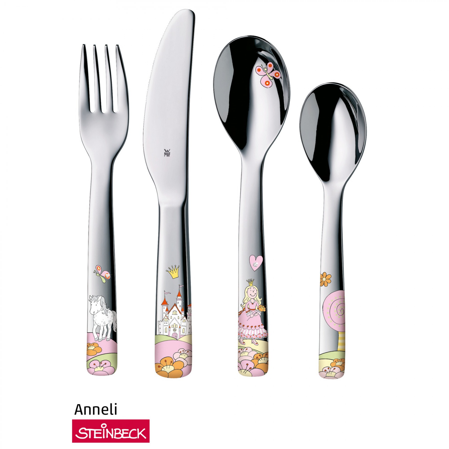 WMF Набір дитячих столових приборів 4 предмета Prinzessin Annelli | https://grandposuda.com.ua