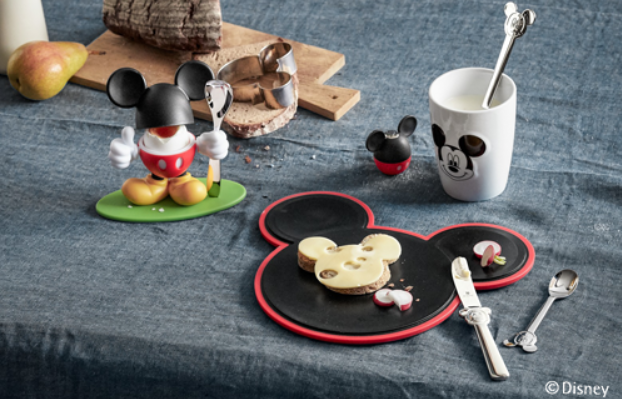 WMF Набір сільниця і 4 дитячих ложки Mickey Mouse | https://grandposuda.com.ua