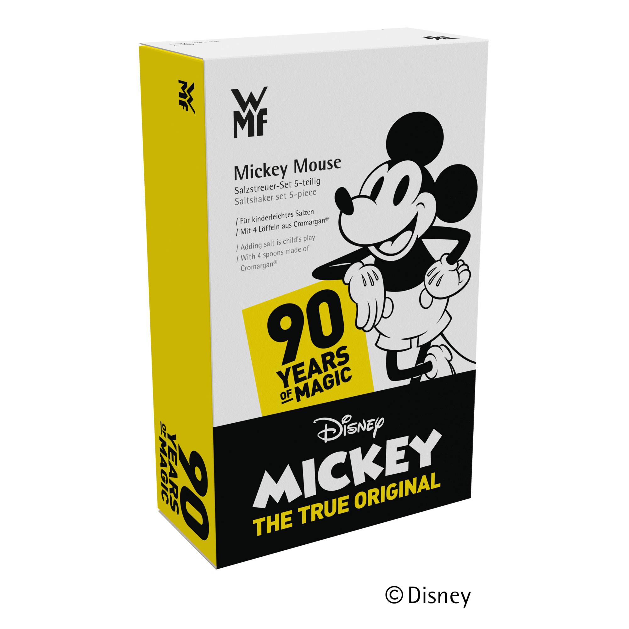WMF Набір сільниця і 4 дитячих ложки Mickey Mouse | https://grandposuda.com.ua