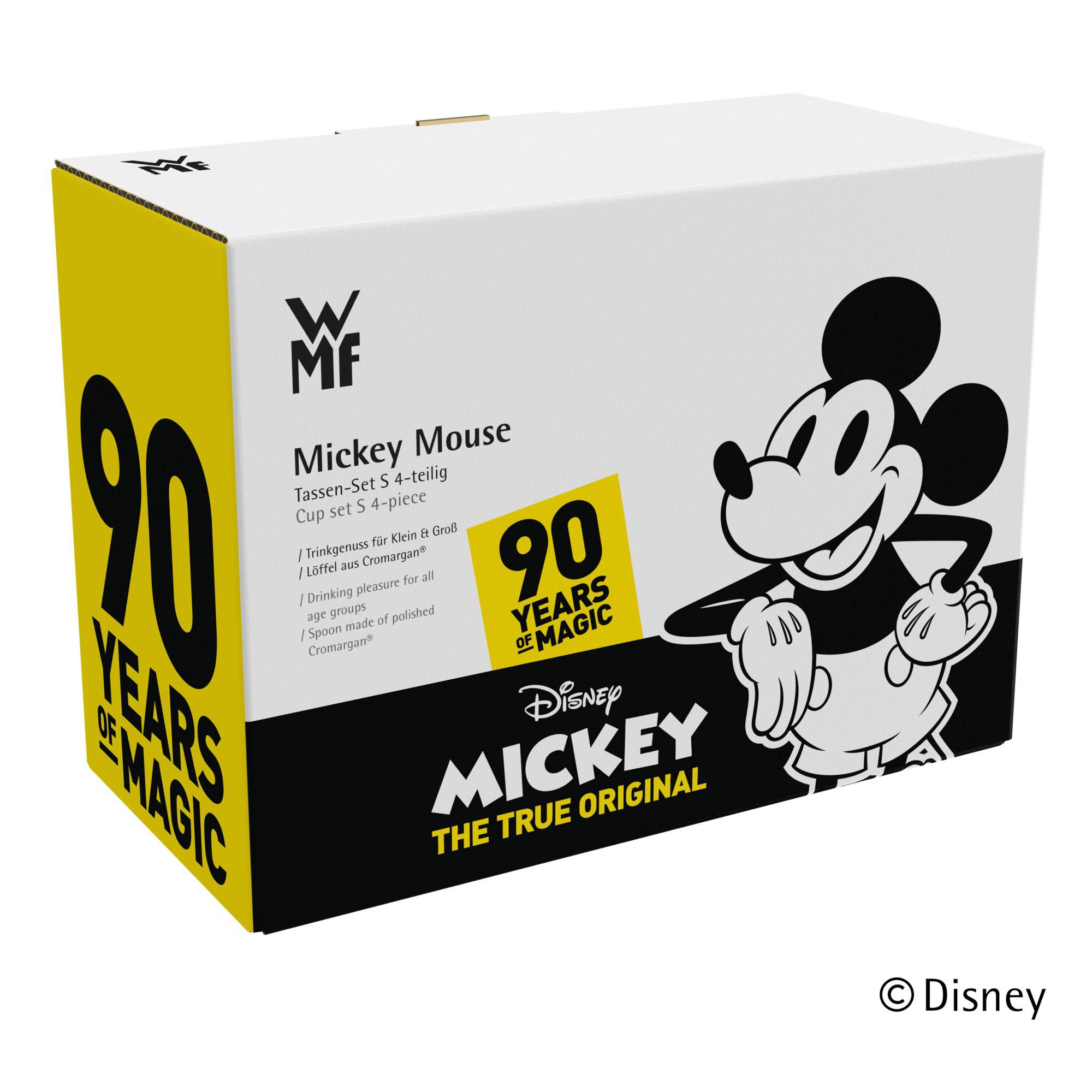 WMF Набір дитячого посуду з 2 кухлів і 2 ложок Mickey Mouse | https://grandposuda.com.ua