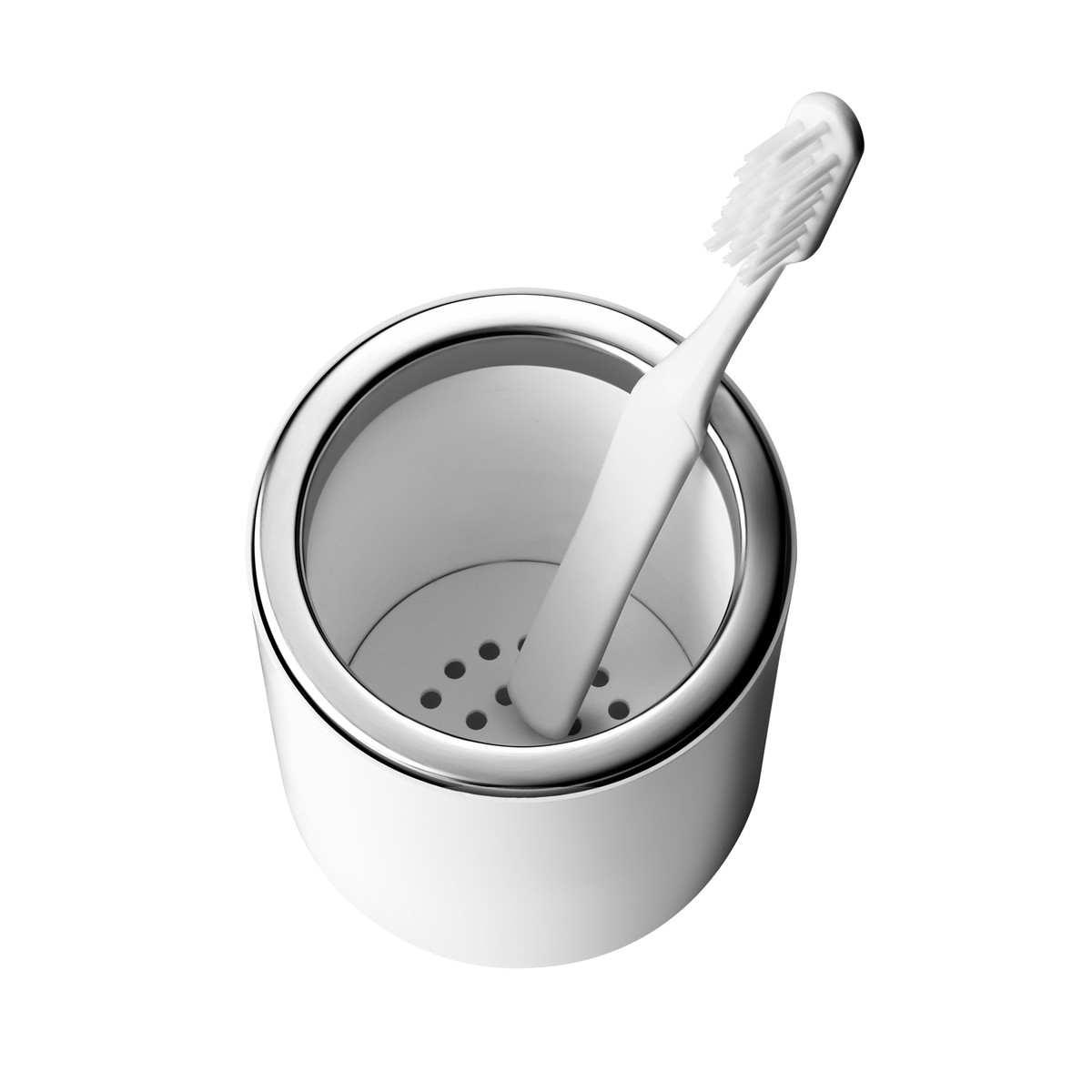 Підставка для зубних щіток 11x8,5x8,5x8,5 см чорна Bath Menu | https://grandposuda.com.ua