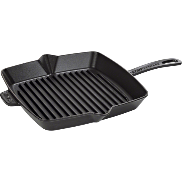 Staub Сковорода гриль квадратна 30 см Black | https://grandposuda.com.ua