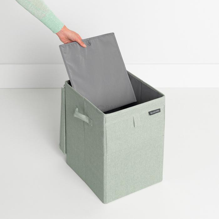 Brabantia Сумка для белья,модульная серо-зеленая 35 л | https://grandposuda.com.ua