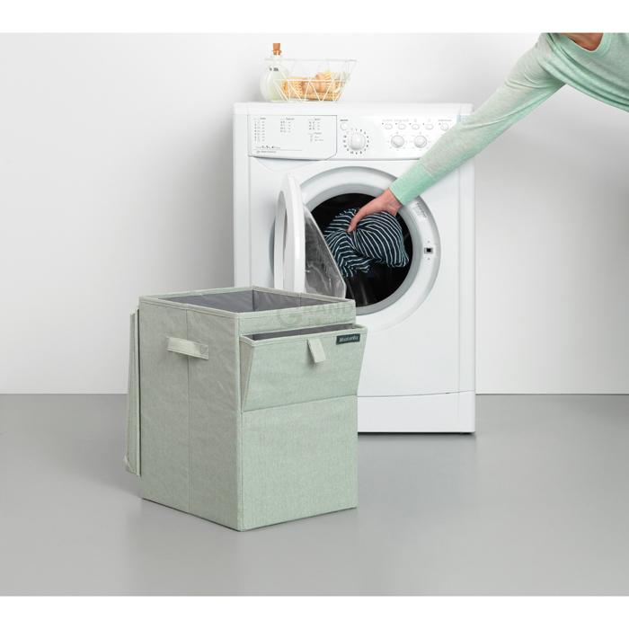 Brabantia Сумка для белья,модульная серо-зеленая 35 л | https://grandposuda.com.ua