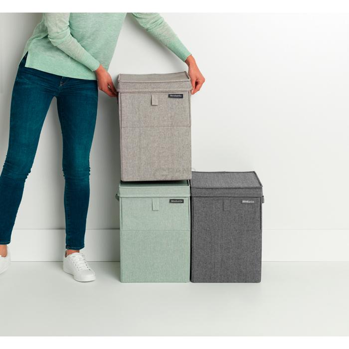 Brabantia Сумка для белья,модульная серо-зеленая 35 л | https://grandposuda.com.ua