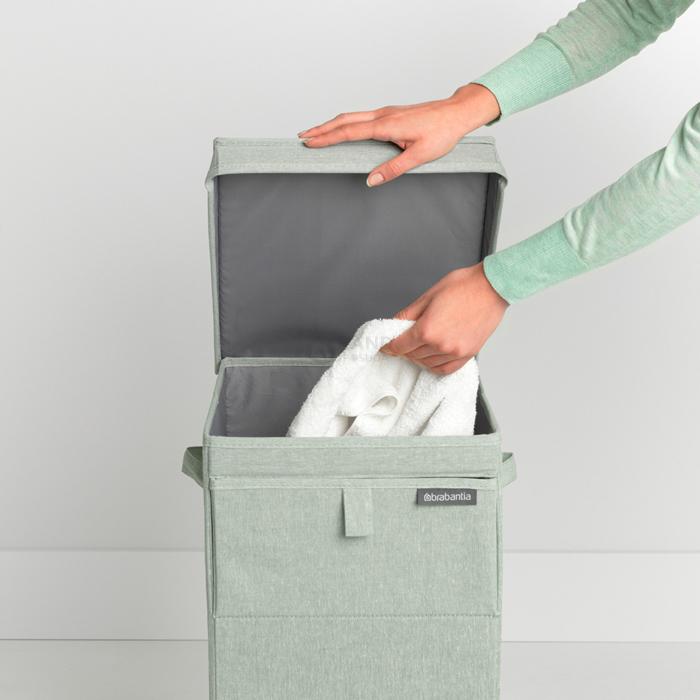 Brabantia Сумка для белья,модульная серо-зеленая 35 л | https://grandposuda.com.ua