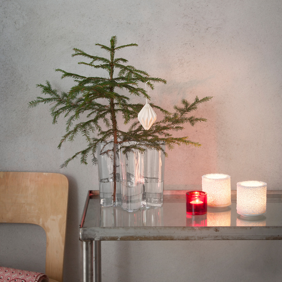 Iittala Подсвечник 12,5х11х11х11 см белый Fire | https://grandposuda.com.ua