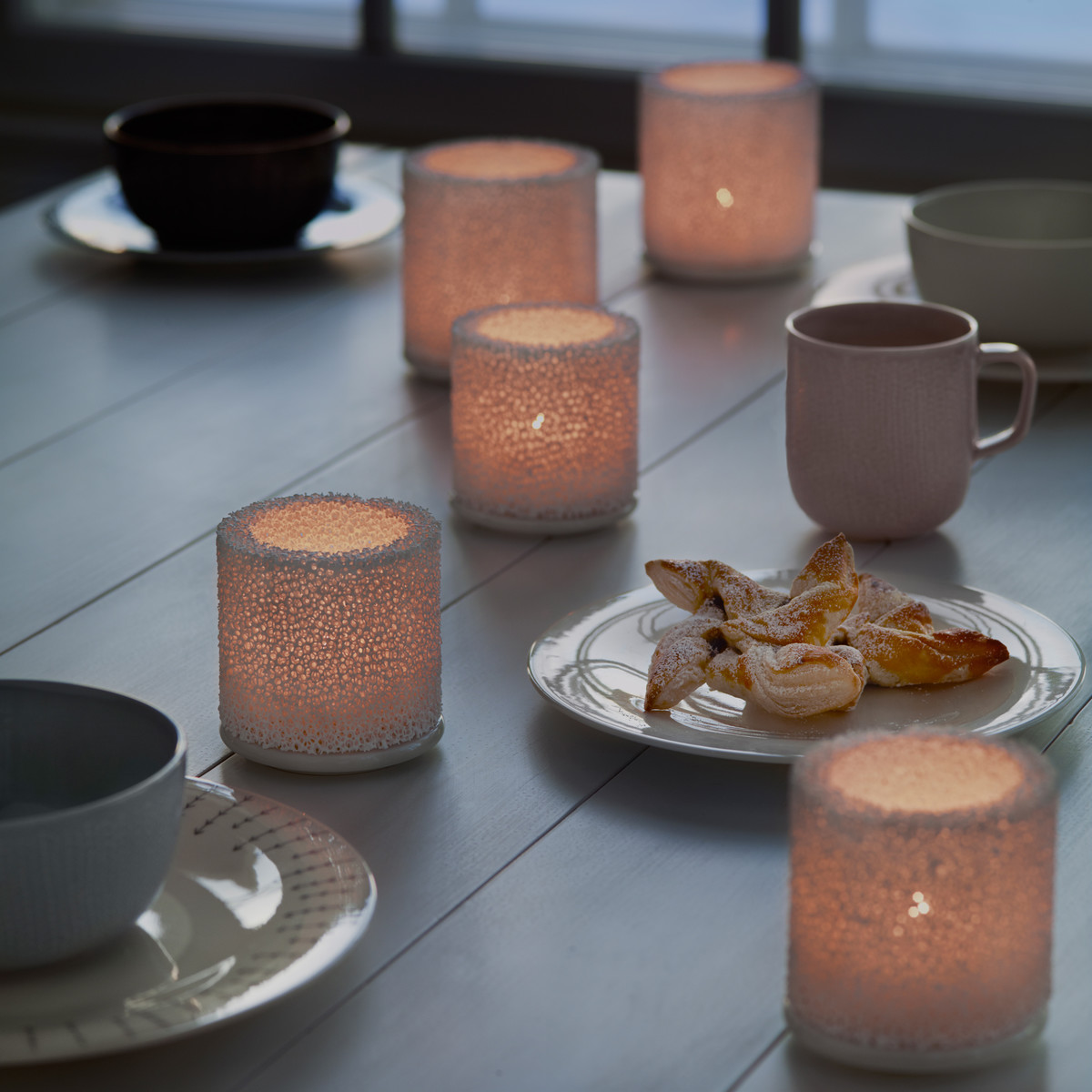 Iittala Подсвечник 12,5х11х11х11 см белый Fire | https://grandposuda.com.ua
