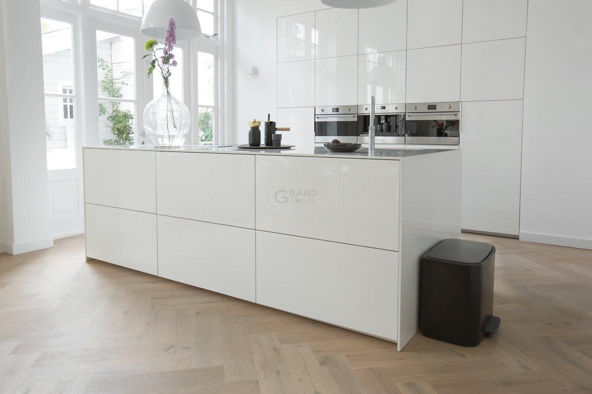 Brabantia Сміттєвий бак з педаллю 3х11 л чорний матовий трисекційний Pedal Bin Bo | https://grandposuda.com.ua