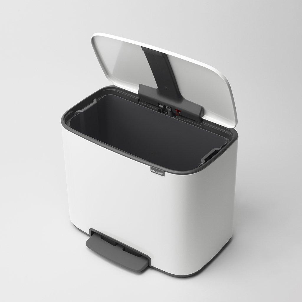 Brabantia Сміттєвий бак з педаллю, 36 л білий Pedal Bin Bo | https://grandposuda.com.ua