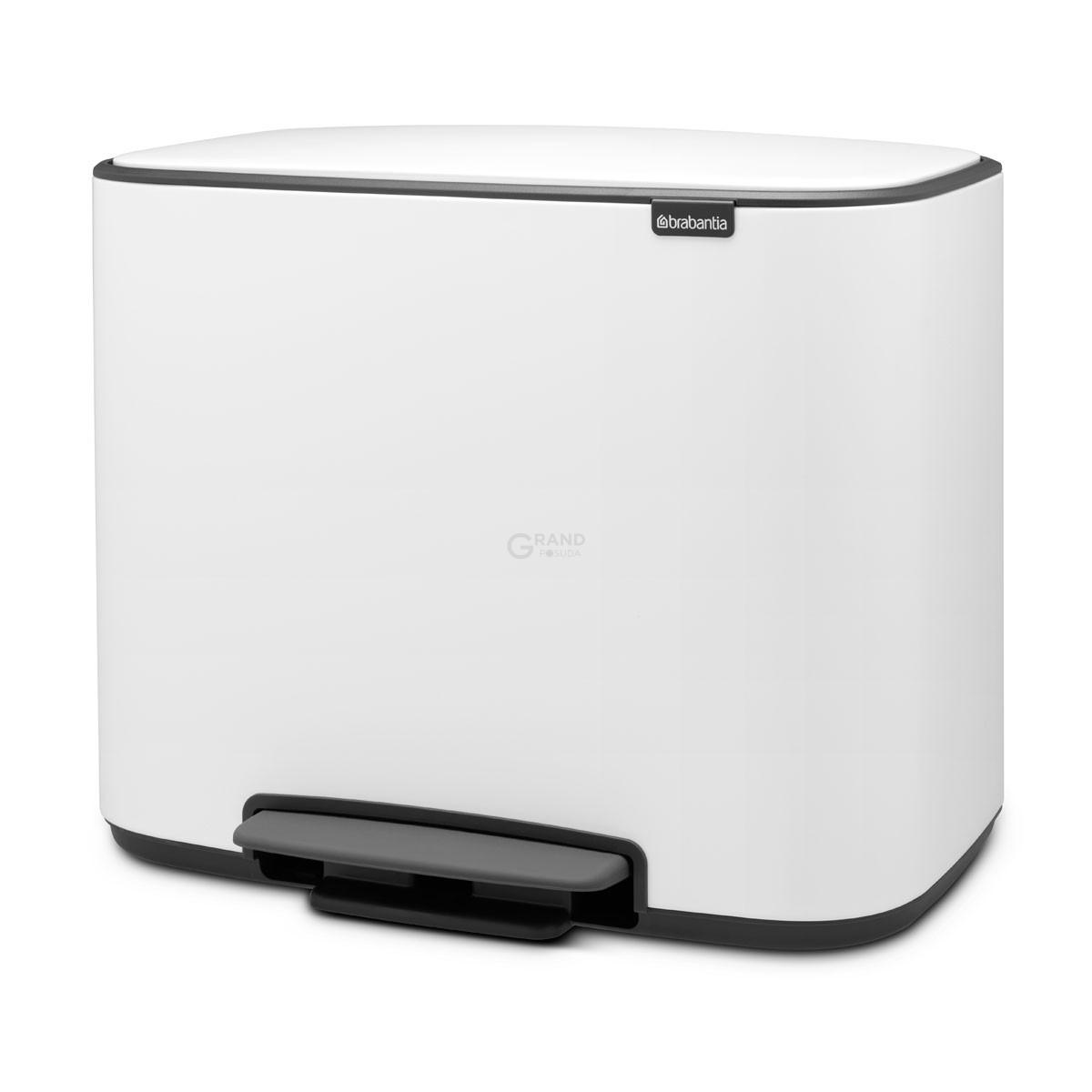 Brabantia Сміттєвий бак з педаллю, 36 л білий Pedal Bin Bo | https://grandposuda.com.ua