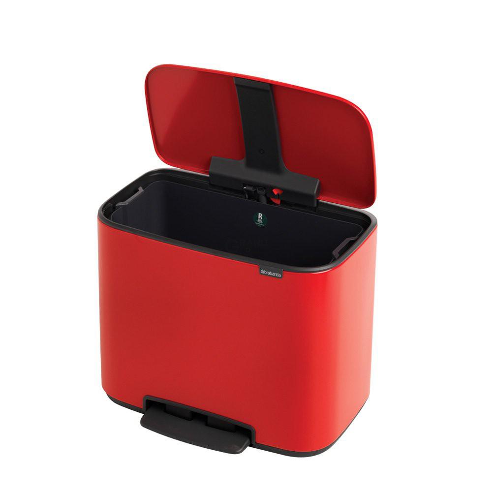 Brabantia Сміттєвий бак з педаллю, 36 л червоний Pedal Bin Bo | https://grandposuda.com.ua