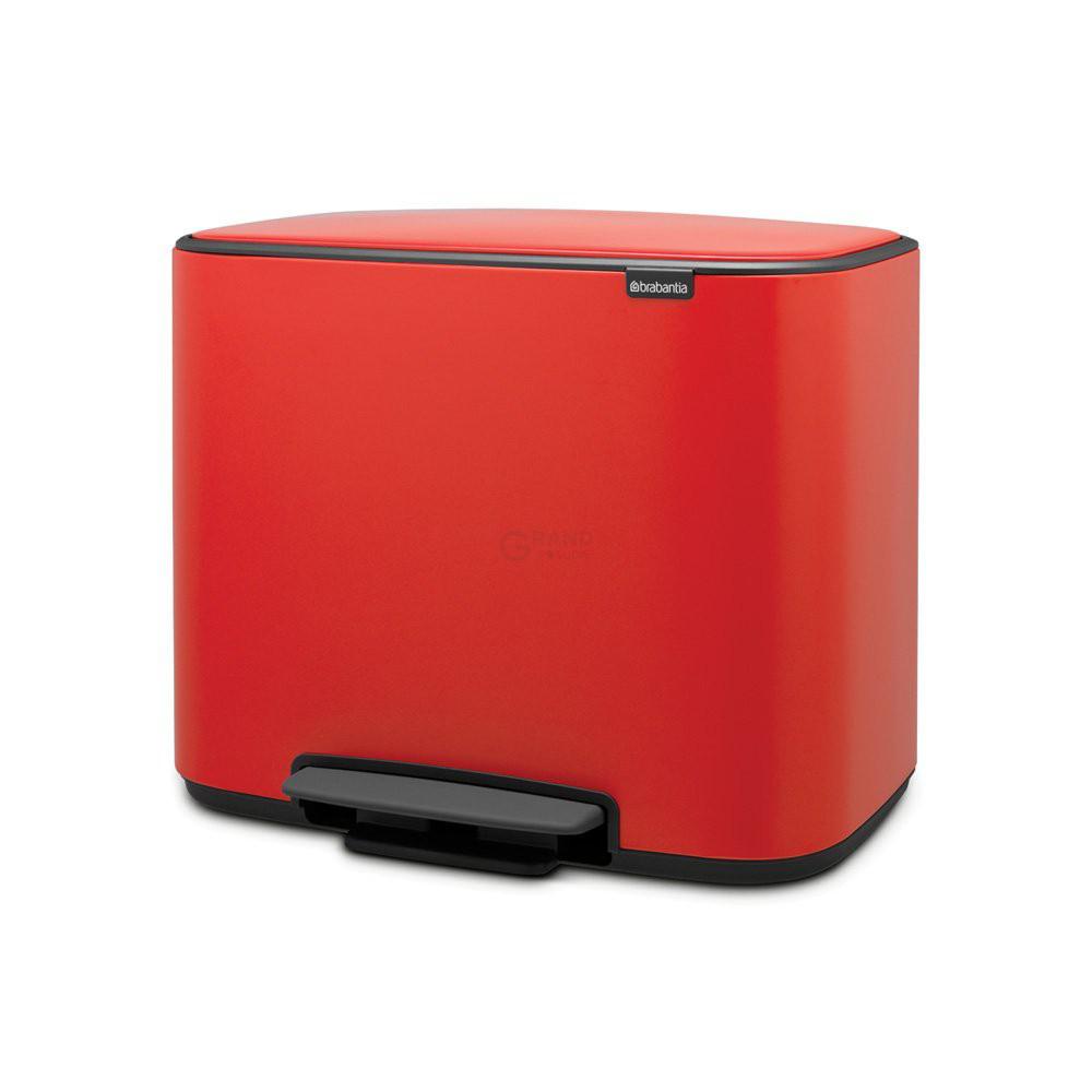 Brabantia Сміттєвий бак з педаллю, 36 л червоний Pedal Bin Bo | https://grandposuda.com.ua