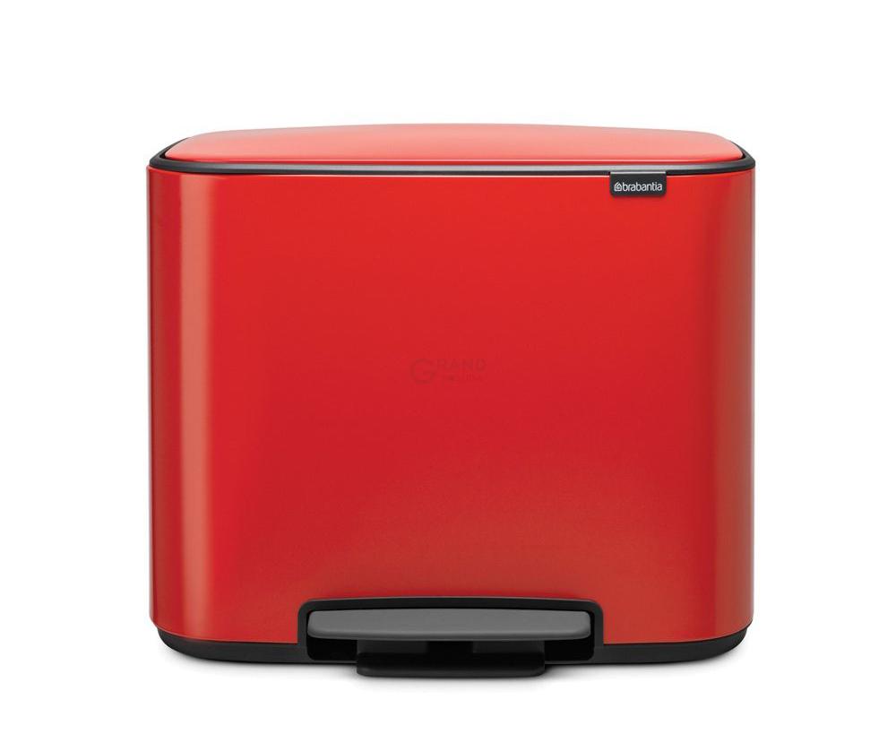 Brabantia Сміттєвий бак з педаллю, 36 л червоний Pedal Bin Bo | https://grandposuda.com.ua