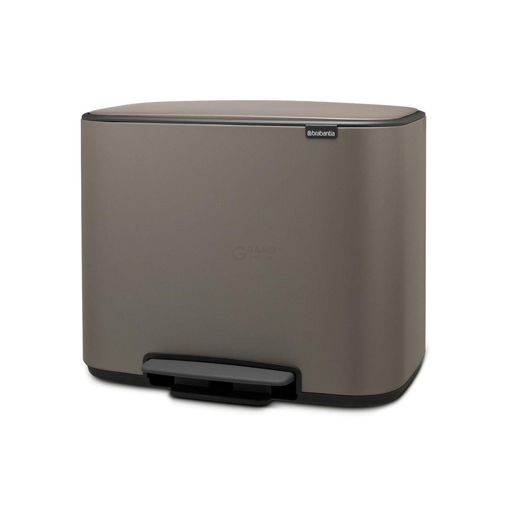 Brabantia Мусорный бак с педалью, 36 л платиновый Pedal Bin Bo | https://grandposuda.com.ua