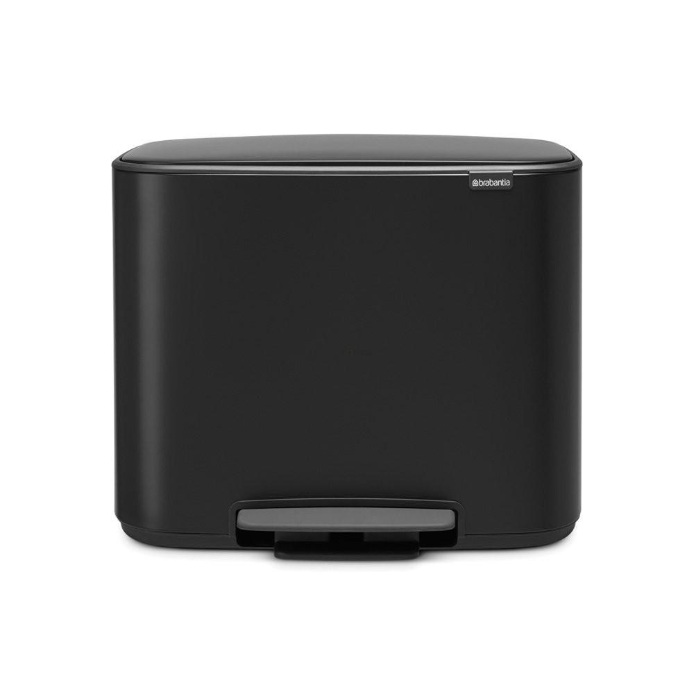 Brabantia Сміттєвий бак з педаллю, 36 л чорний матовий Pedal Bin Bo | https://grandposuda.com.ua