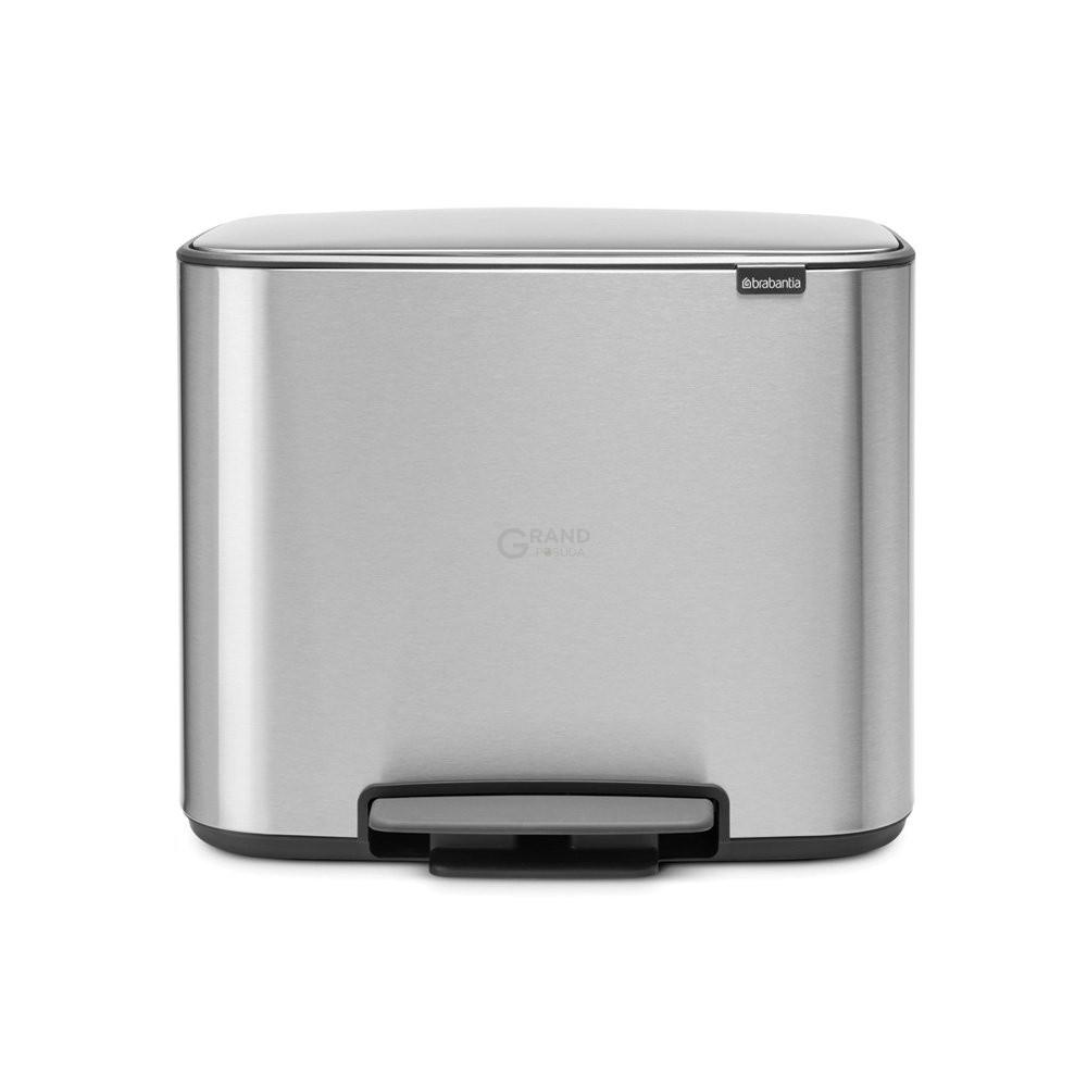 Brabantia Сміттєвий бак з педаллю, 36 л сталевий матовий Pedal Bin Bo | https://grandposuda.com.ua
