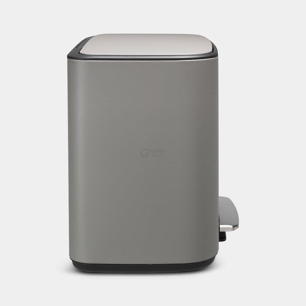Brabantia Сміттєвий бак з педаллю 3х11 л сірий трисекційний Pedal Bin Bo | https://grandposuda.com.ua