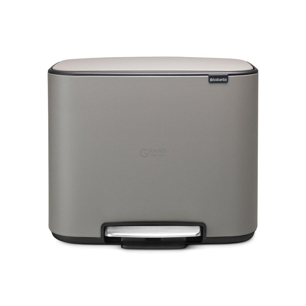 Brabantia Сміттєвий бак з педаллю, 36 л сірий Pedal Bin Bo | https://grandposuda.com.ua