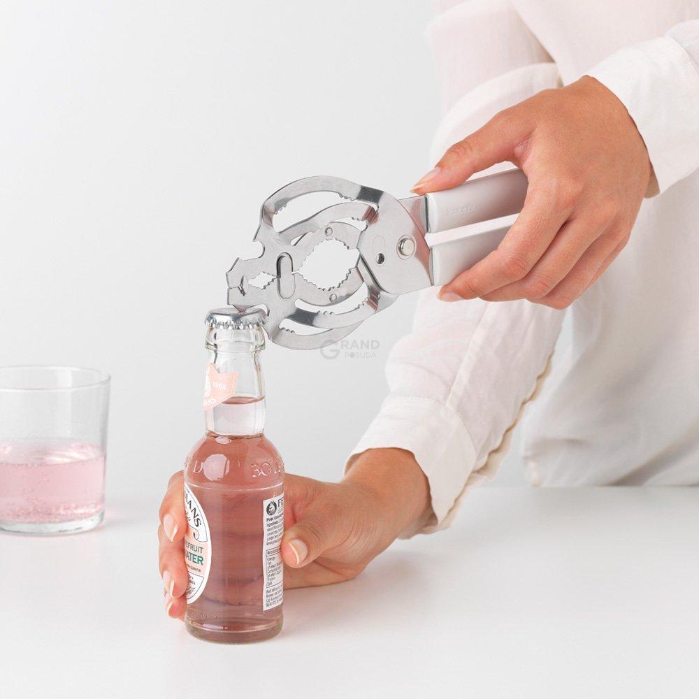 Brabantia Открывалка универсальная 24,5 см светло-серая Tasty Colours Plus | https://grandposuda.com.ua