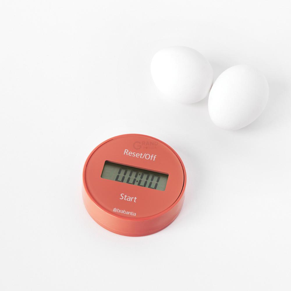 Brabantia Таймер кухонный на магните 7,6х7,6х2,5 см красный Tasty Colours Plus | https://grandposuda.com.ua