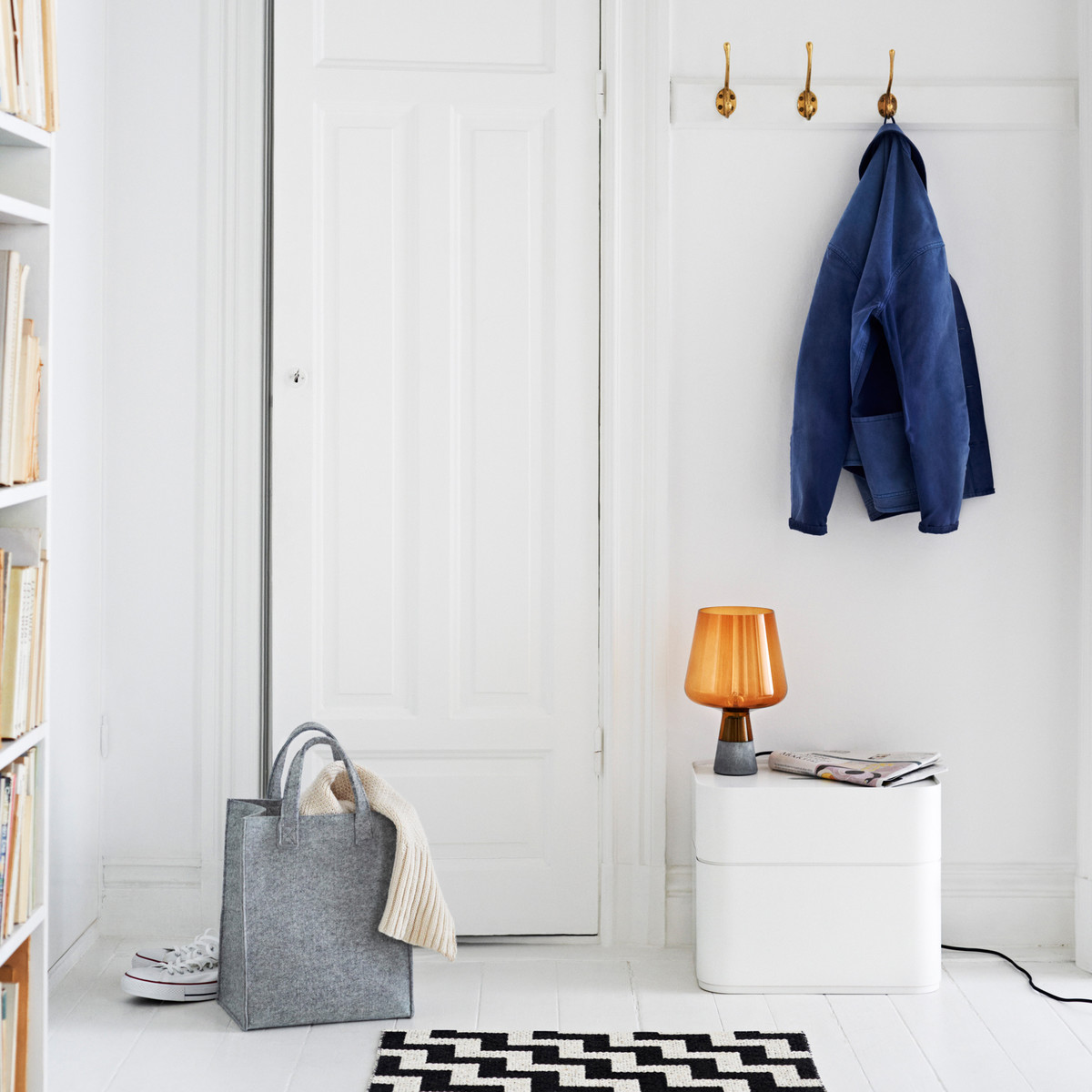 Iittala Ємність для зберігання 15х30х45 см біла Vakka | https://grandposuda.com.ua