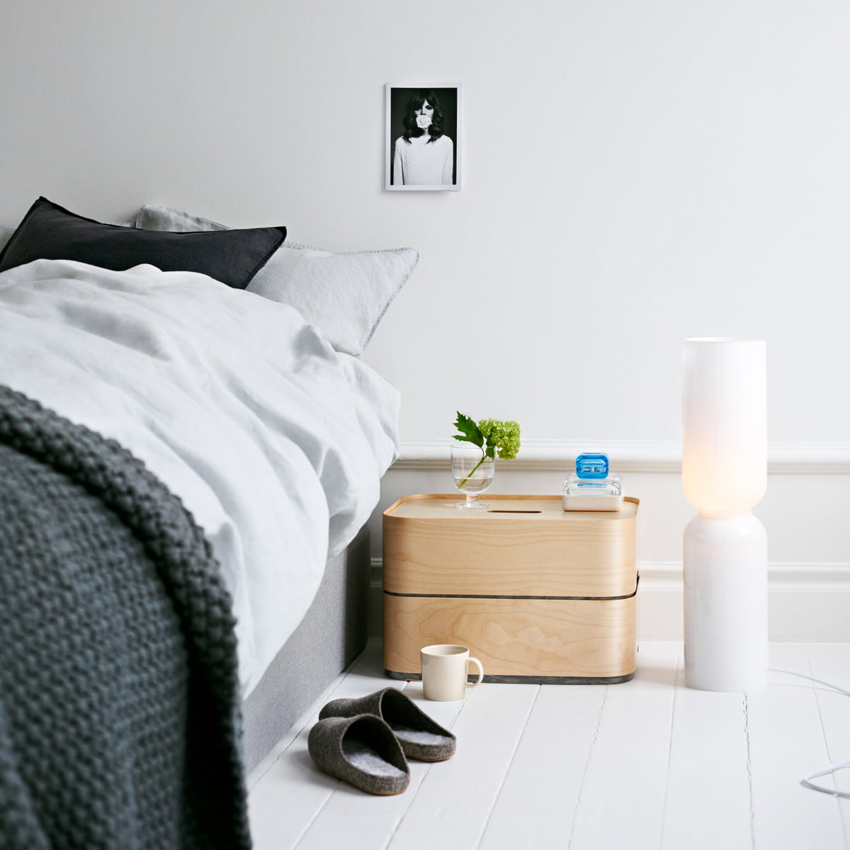 Iittala Ємність для зберігання 15х30х45 см біла Vakka | https://grandposuda.com.ua