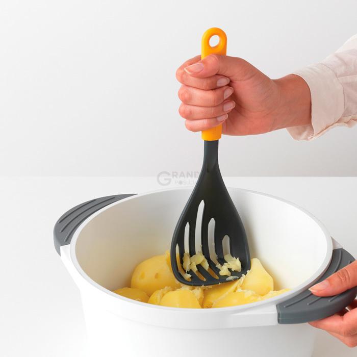 Brabantia Прес для картоплі + ложка 26,3 см жовта Tasty Colours Plus | https://grandposuda.com.ua