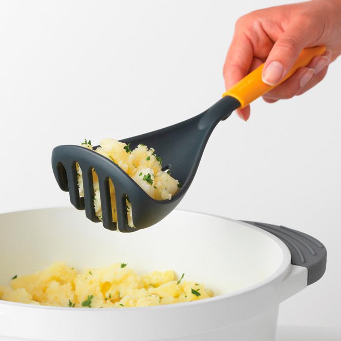 Brabantia Прес для картоплі + ложка 26,3 см жовта Tasty Colours Plus | https://grandposuda.com.ua
