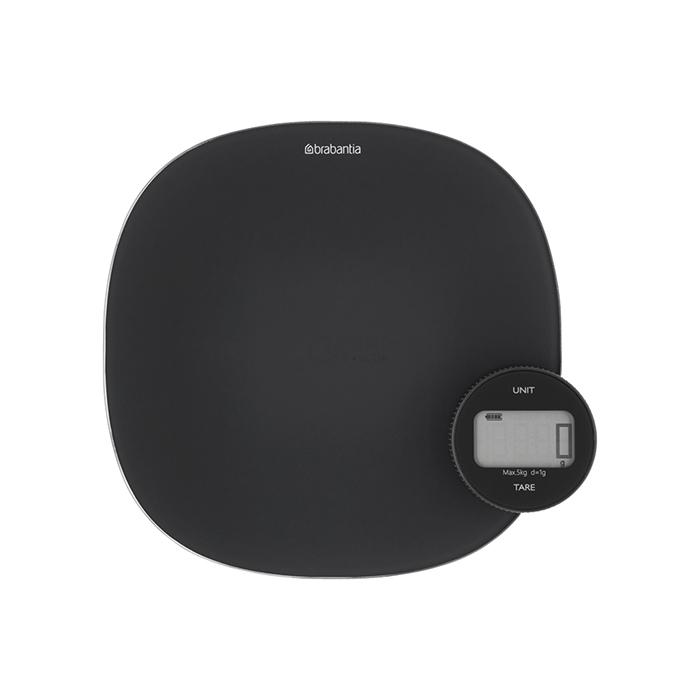 Brabantia Весы кухонные цифровые без батареек 4,5х20х20 см темно-серые Tasty Colours Plus | https://grandposuda.com.ua