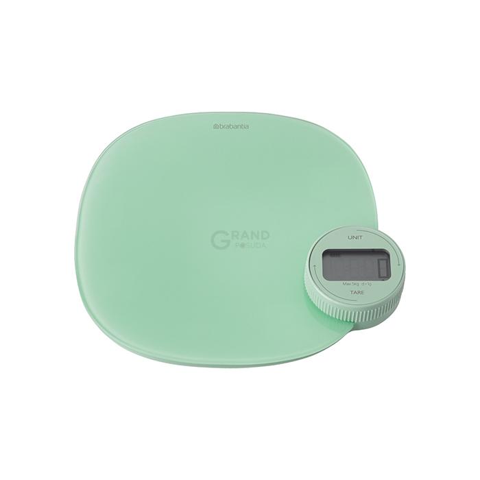Brabantia Ваги кухонні цифрові без батарейок 4,5х20х20 см мятні Tasty Colours Plus | https://grandposuda.com.ua