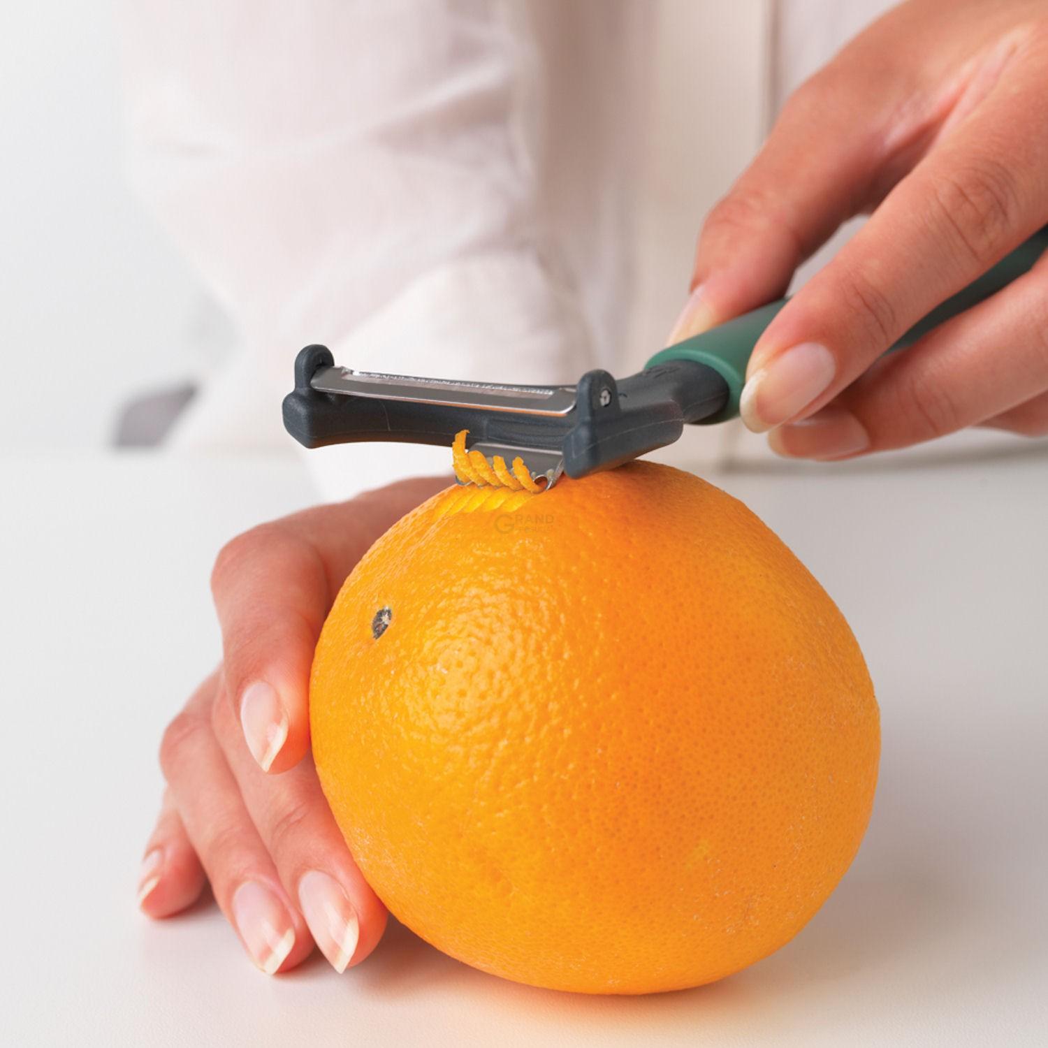 Brabantia Овочечистка + ніж для цедри 17,3 темно-зелена Tasty Colours Plus | https://grandposuda.com.ua