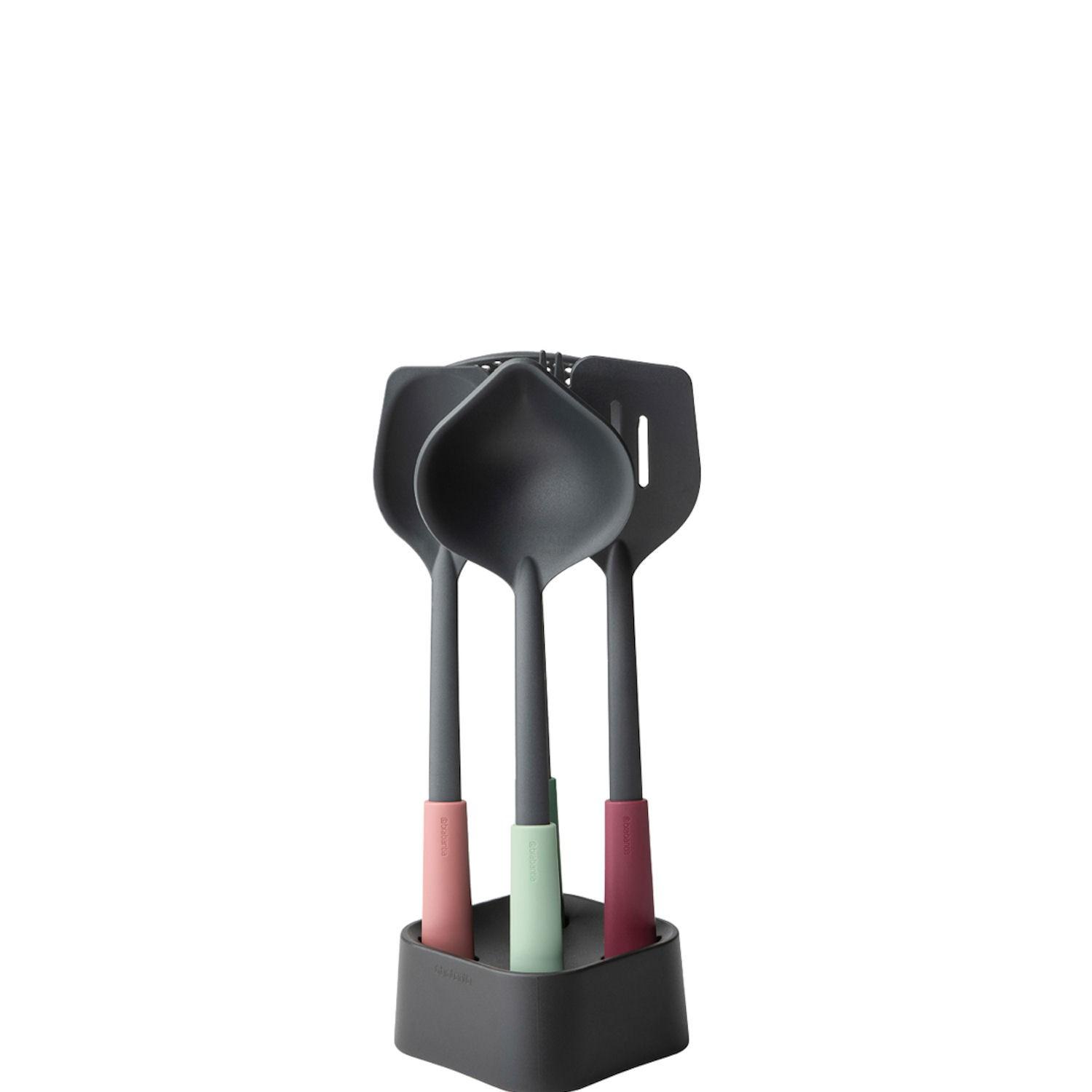 Brabantia Набір з 5 кухонних аксесуарів з підставкою Tasty Colours Plus Brabantia Набір з 5 кухонних аксесуарів з підставкою Tasty Colours Plus | https://grandposuda.com.ua