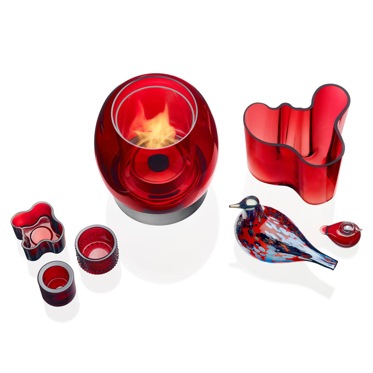 Iittala Подсвечник 6,4х7,7 см темно-синий Kastehelmi | https://grandposuda.com.ua