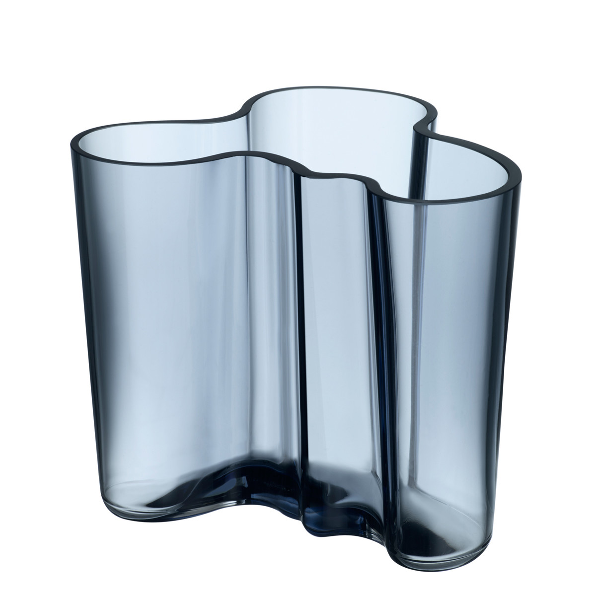 Iittala Ваза 12х15х12,5 см темно-синяя Aalto | https://grandposuda.com.ua