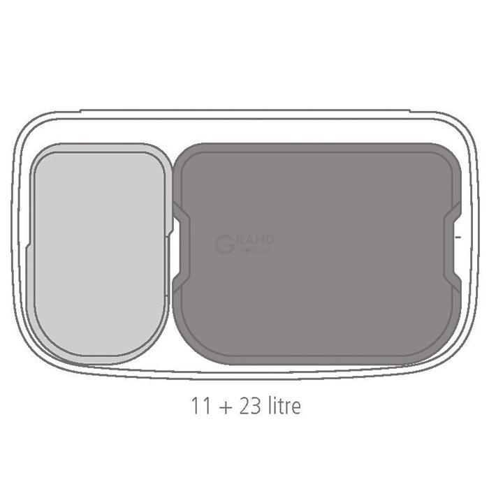 Brabantia Сміттєвий бак 11 + 23 л Patrice Bo Touch Bin | https://grandposuda.com.ua
