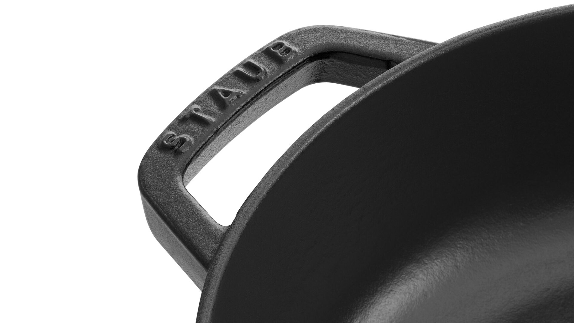 Staub Сотейник Чистер з чавунною кришкою 28 см, чорний | https://grandposuda.com.ua