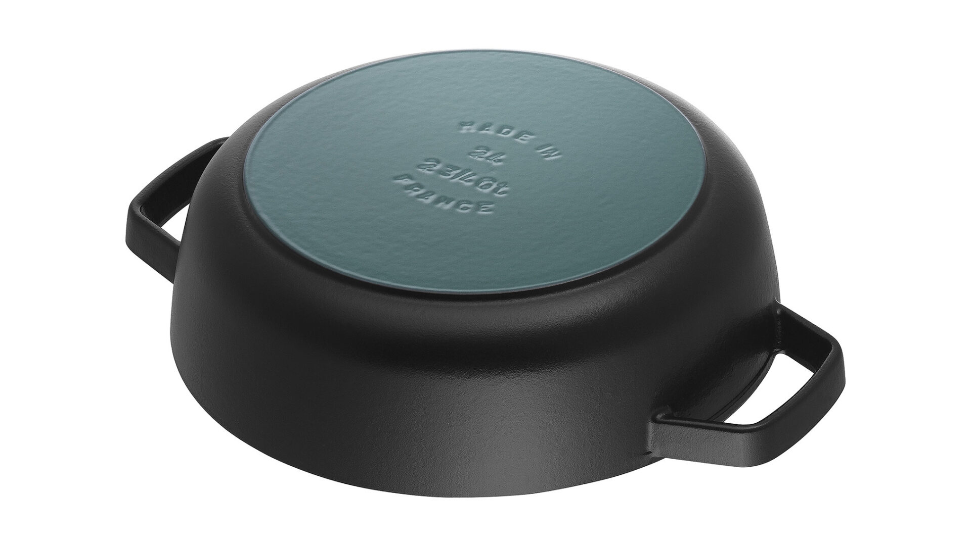 Staub Сотейник Чистер з чавунною кришкою 28 см, чорний | https://grandposuda.com.ua