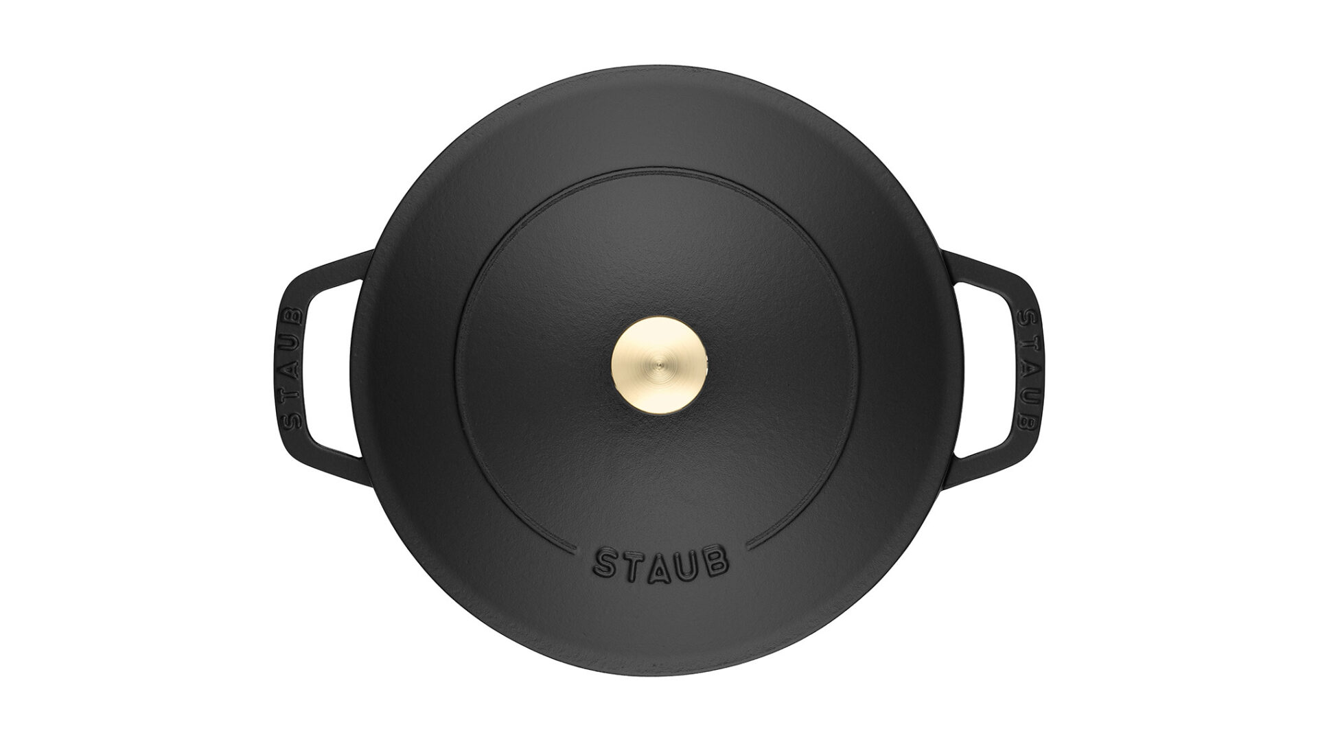 Staub Сотейник Чистер з чавунною кришкою 28 см, чорний | https://grandposuda.com.ua