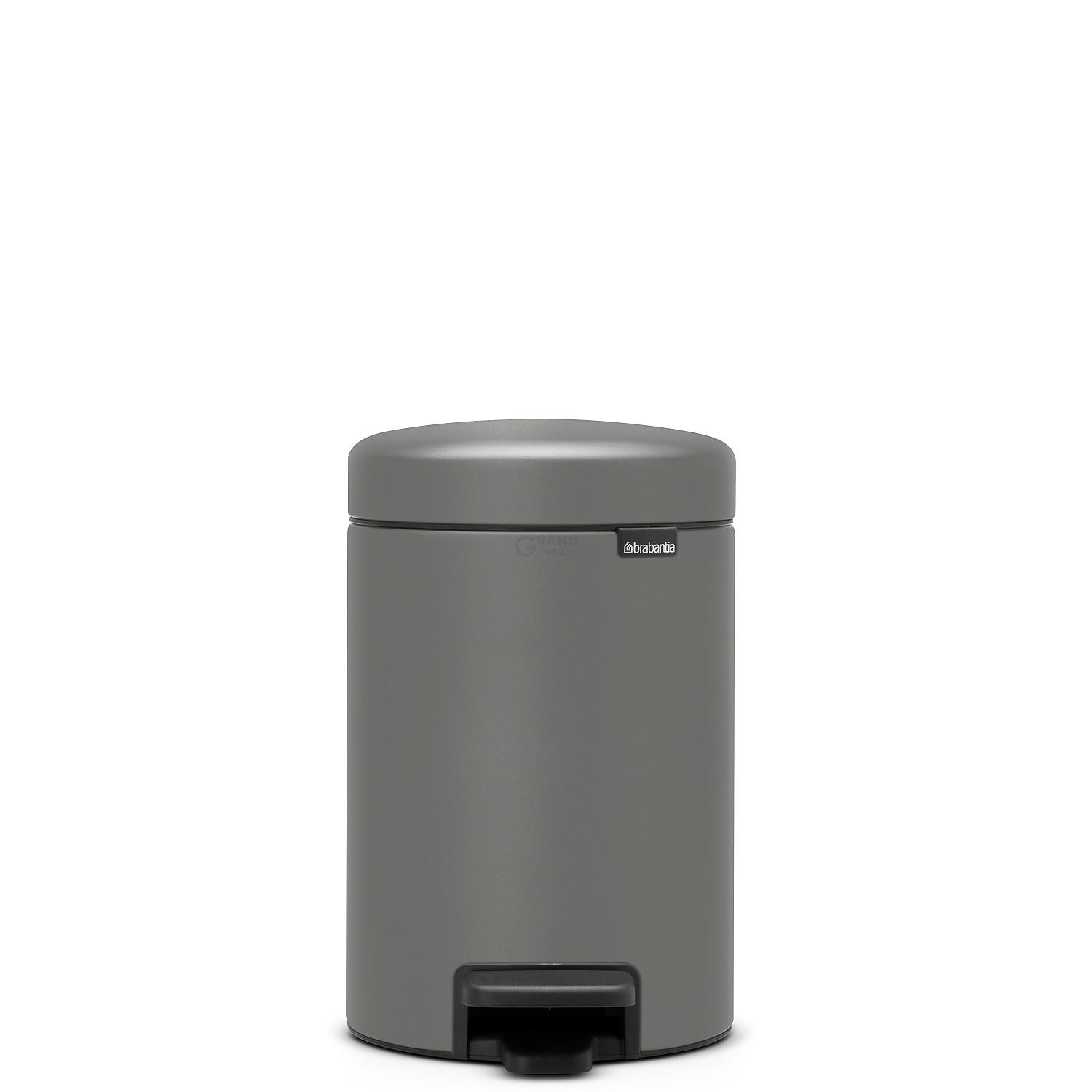 Brabantia Сміттєвий бак з педаллю 3 л мінерально-сірий NewIcon | https://grandposuda.com.ua