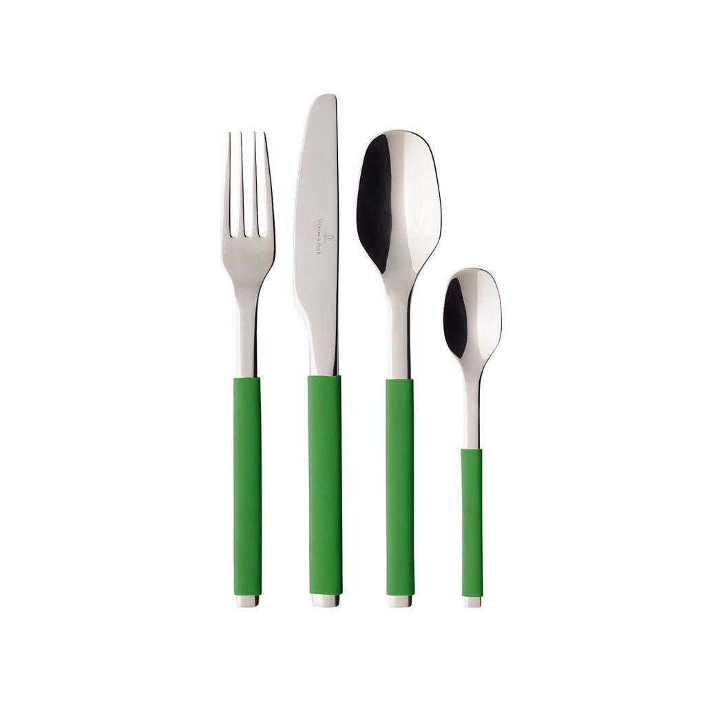 Villeroy & Boch Набор столовых приборов 24 предмета S+ Green Apple | https://grandposuda.com.ua