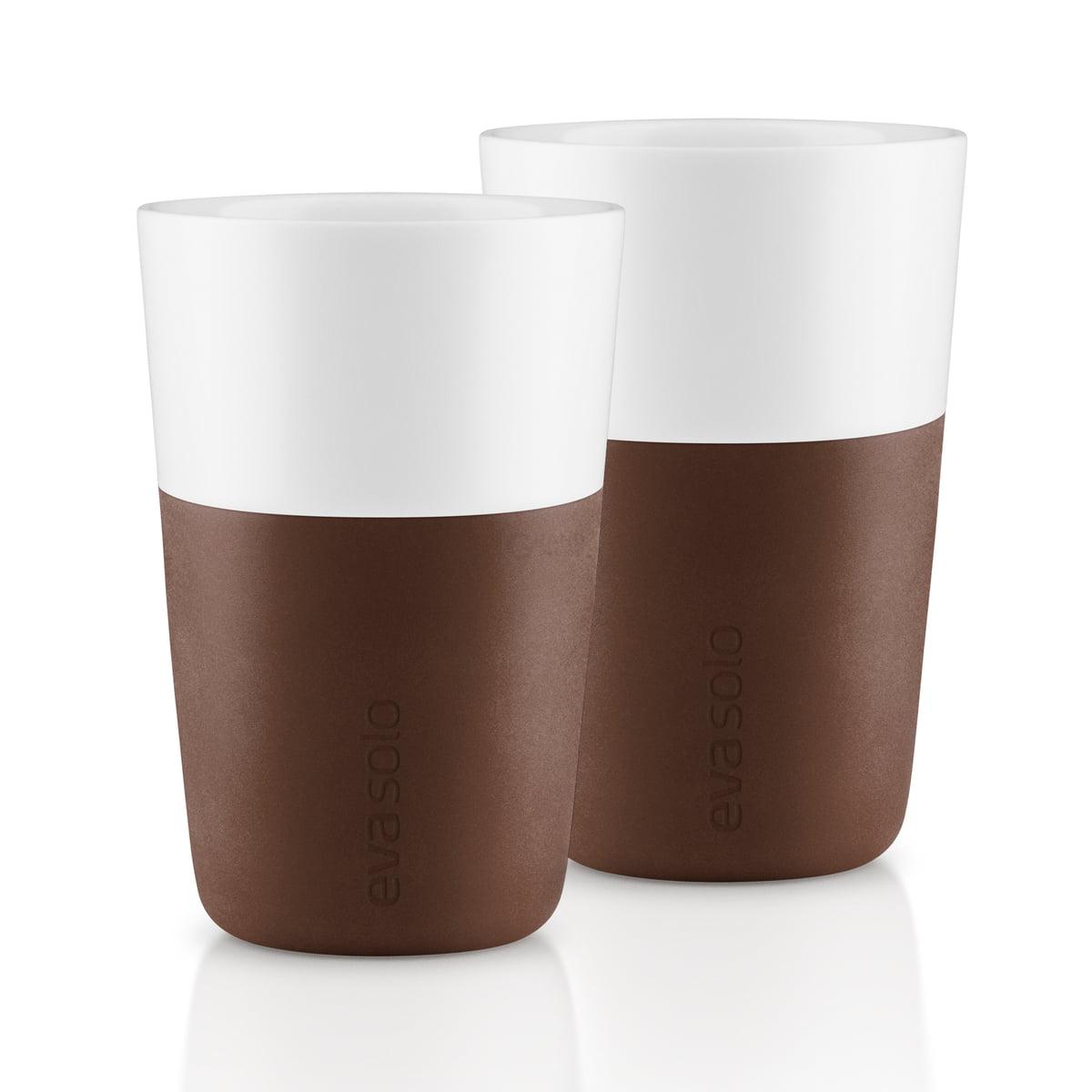Eva Solo Набір кухлів для латте 360 мл коричневих Caffe Latte | https://grandposuda.com.ua